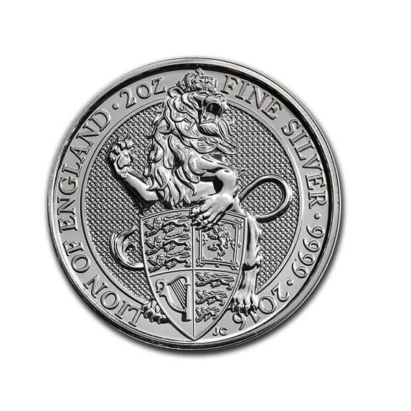 Sell 2016 2oz Queen’s Beasts The Lion of England Silver Coin Online today