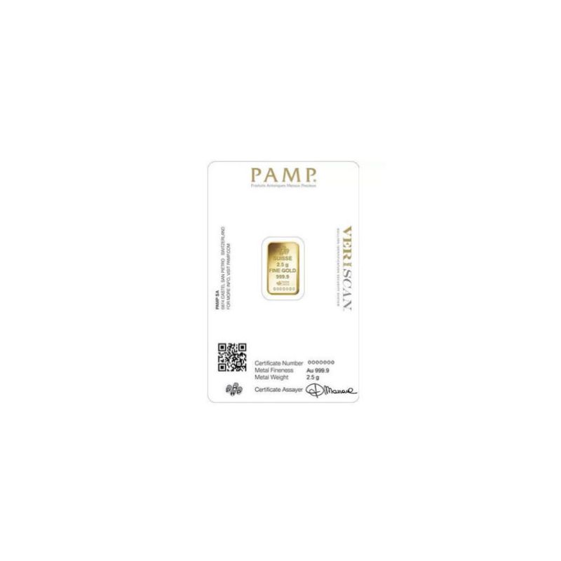 2.5 Gram PAMP Fortuna Veriscan Gold Bar - Image 2