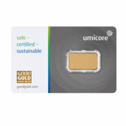 2.5 Grams Umicore Gold Bar Reverse
