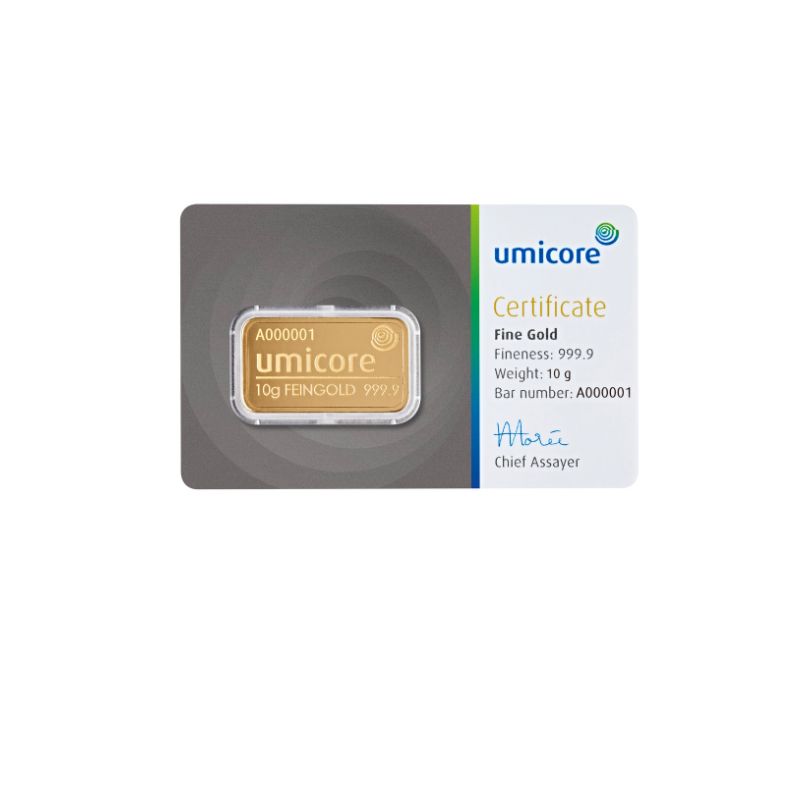 10g Umicore Gold Bar 10 Gram