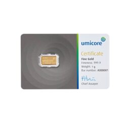 1 Gram Umicore Gold Bar