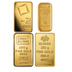 250 Gram Gold Bar Best Value 250g