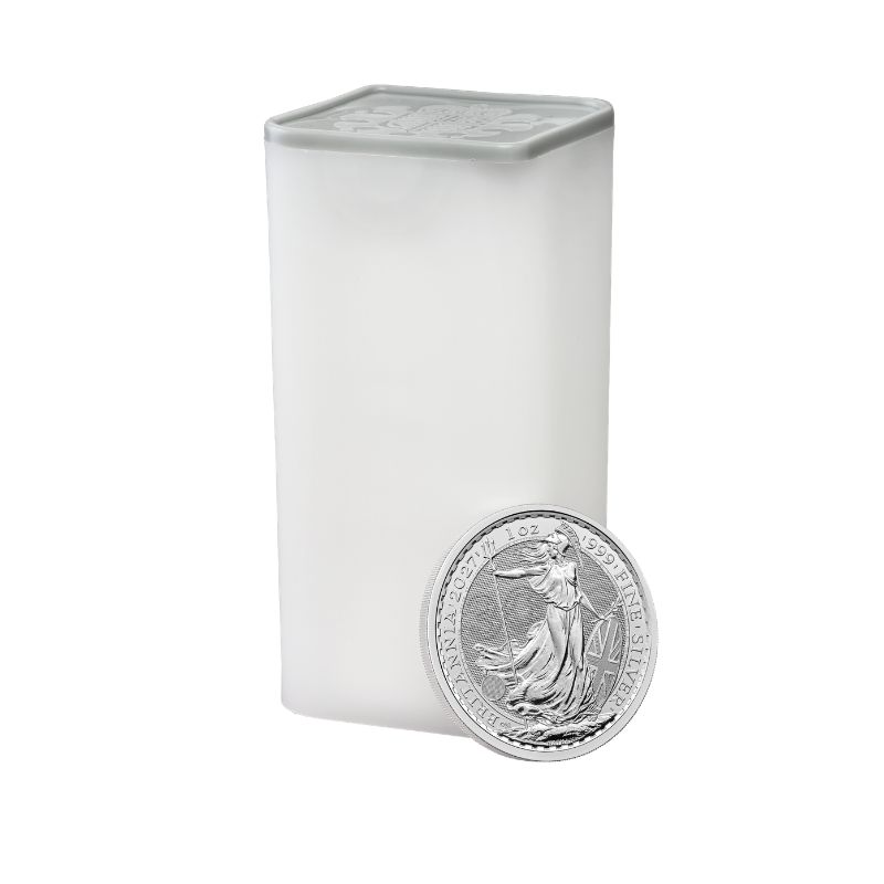 2027 Silver Britannia Coin 1oz Full Tube 30 Anniversary Edition